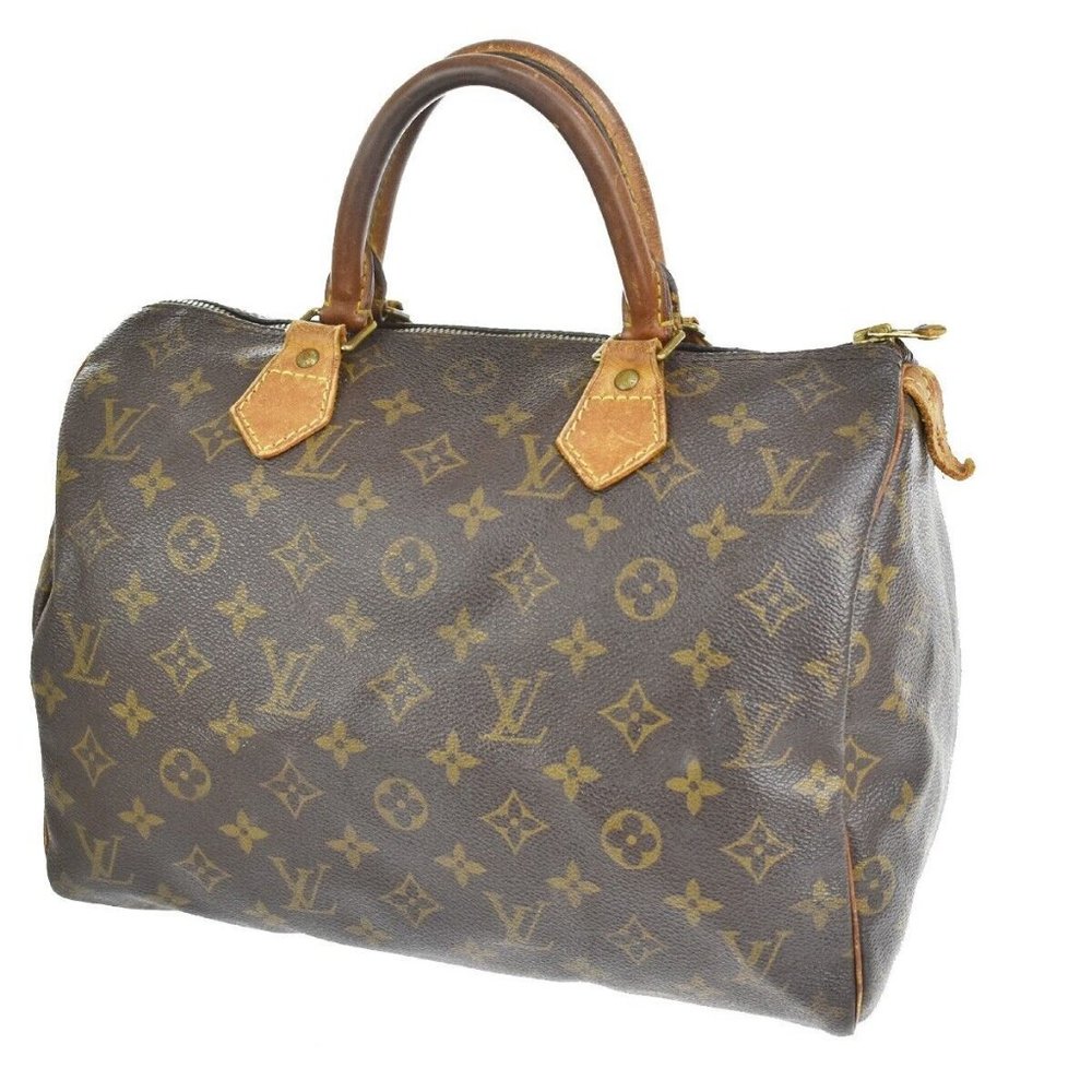 Authenticity Guaranteed LOUIS VUITTON Speedy 30 Travel Hand Bag Monogram Leather